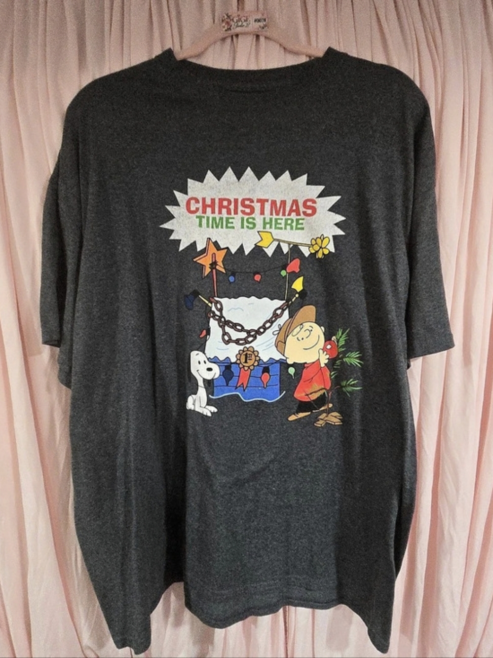Peanuts Christmas Time Is Here Graphic Tee 2XL Like New